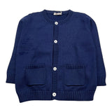 LITTLE BEAR cardigan tinta unita con bottoni in contrasto Blu per Bambino 7242 BLU LITTLE BEAR 