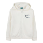 Kenzo Felpa con Zip E Cappuccio Tinta Unita con Logo per Bambino K61176 PANNA KENZO 