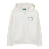 Kenzo Felpa con Zip E Cappuccio Tinta Unita con Logo per Bambino K61176 PANNA KENZO 