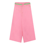 Billieblush Girls' Adjustable Waist Palazzo Pants Solid Color Neon Pink