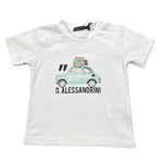 Daniele Alessandrini T-Shirt Girocollo Tinta Unita con Stampa per Neonato 1296M00237XX BIANCO DANIELE ALESSANDRINI 