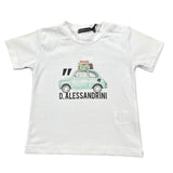 Daniele Alessandrini T-Shirt Girocollo Tinta Unita con Stampa per Neonato 1296M00237XX BIANCO DANIELE ALESSANDRINI 
