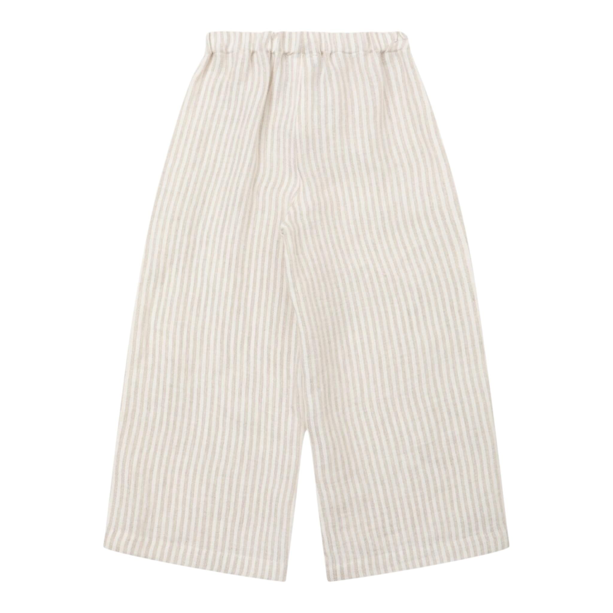Il Gufo Pantalone Fantasia A Righe con Elastico In Vita per Neonato P25PL451L1018N BEIGE IL GUFO 