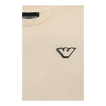 EMPORIO ARMANI t-shirt girocollo tinta unita con stampa Panna per Bambino EB000028 PANNA EMPORIO ARMANI 