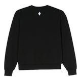 MARCELO BURLON felpa chiusa girocollo tinta unita con logo Nero per Bambino CBBA001F23 NERO MARCELO BURLON 