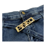 PINKO short in denim tinta unita con girovita regolabile Blu per Bambina F4PIJGST112 BLU PINKO 