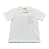 Elisabetta Franchi T-Shirt Girocollo Tinta Unita con Stampa per Bambina EGTS091 BIANCO ELISABETTA FRANCHI 