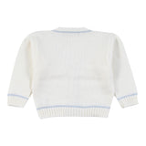 LA STUPENDERIA cardigan tinta unita con profili in contrasto Panna per Neonata WCCR61 PANNA LA STUPENDERIA 