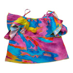 Mariuccia Top Multicolor A Bretelle con Rouches Fuxia per Bambina T338 FUXIA MARIUCCIA 