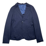 Jeckerson Single Breasted Blue Solid Color Jacket For Boys