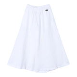 Aspesi Palazzo Pants Solid Color With Elastic Waist White For Girls