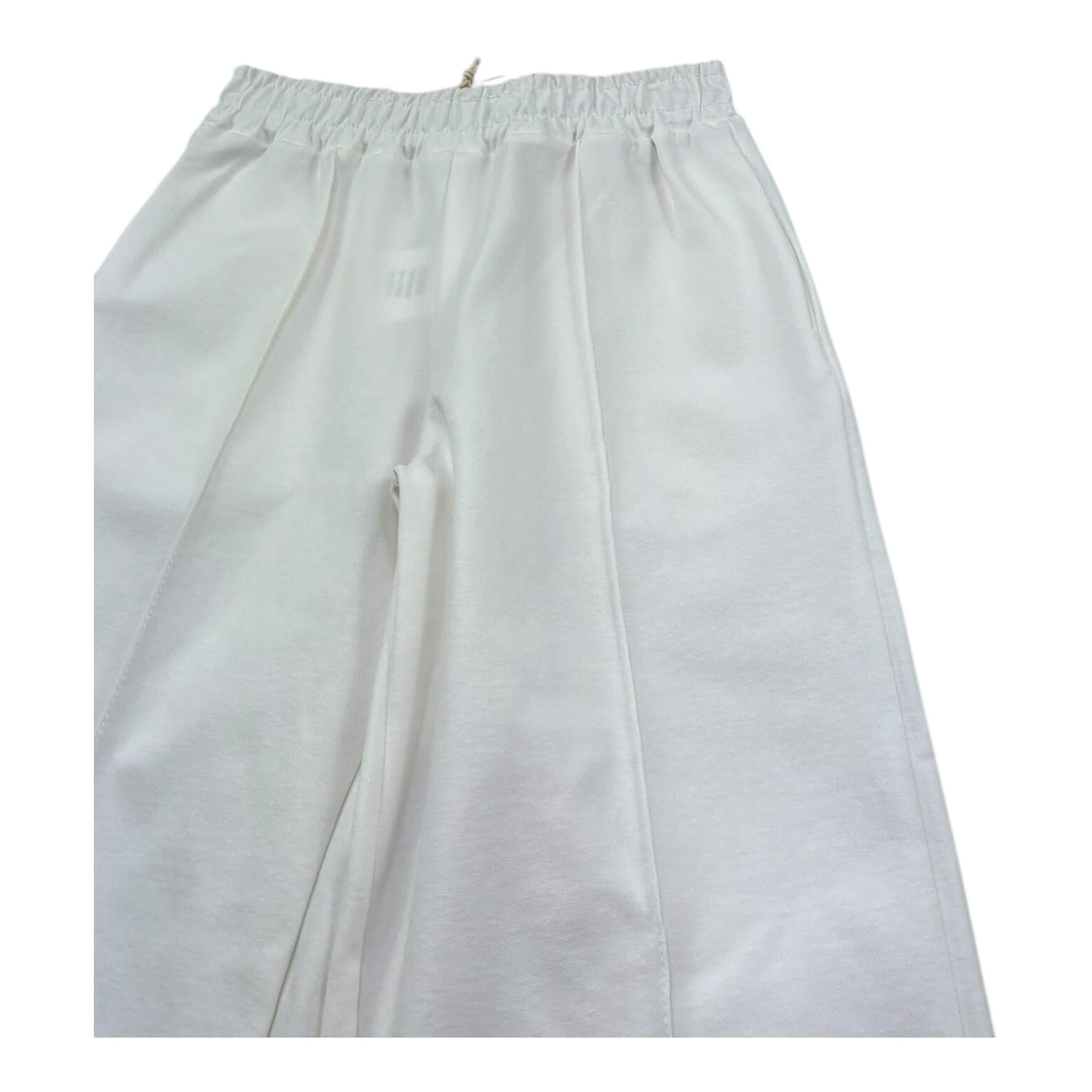 Trussardi Pantalone Tinta Unita con Elastico In Vita per Bambina TGP26053PA BIANCO TRUSSARDI 