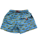 Saint Barth Costume Tinta Unita con Stampe Macchine per Bambino ROAD AZZURRO SAINT BARTH 