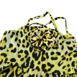 4Giveness Abito Tinta Unita con Fantasia Maculata per Neonata FGCN3965 GIALLO 4GIVENESS 