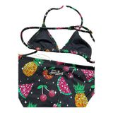 Saint Barth Costume 2 Pezzi Triangolo-Mutandina Tinta Unita per Bambina HOLLY NERO SAINT BARTH 
