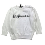 DANIELE ALESSANDRINI maglia girocollo tinta unita con stampa Bianco per Neonato 1231W00049N BIANCO DANIELE ALESSANDRINI 