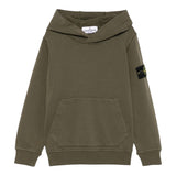 Stone Island Felpa Chiusa con Cappuccio Tinta Unita per Bambino K1S166100012 VERDE STONE ISLAND 