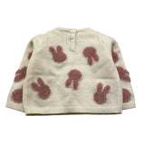 LIU JO maglia girocollo tinta unita con ricami Panna per Neonata HF4046 PANNA LIU JO 