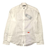 Daniele Alessandrini Solid Color Shirt With Korean Collar And Long Sleeve White For Boys
