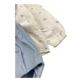 CALAMARO completo 2pz salopette-camicia bicolore Bianco/azzurro per Neonato 11012 BIANCO/AZZURRO CALAMARO 