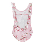 Monnalisa Costume Intero Tinta Unita con Stampa Bamby per Bambina 19E060 ROSA MONNALISA 