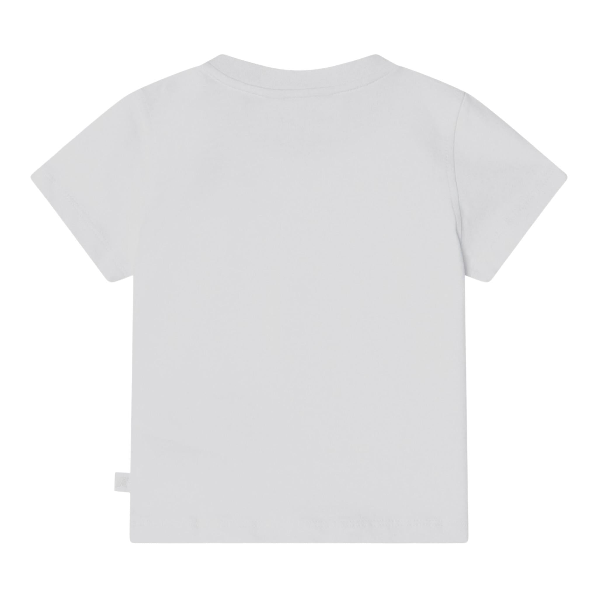 K-Way T-Shirt Girocollo Tinta Unita con Logo per Neonata K4125NWX BIANCO K-WAY 