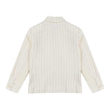 Eleventy Plain Jacket Striped Cream For Boys