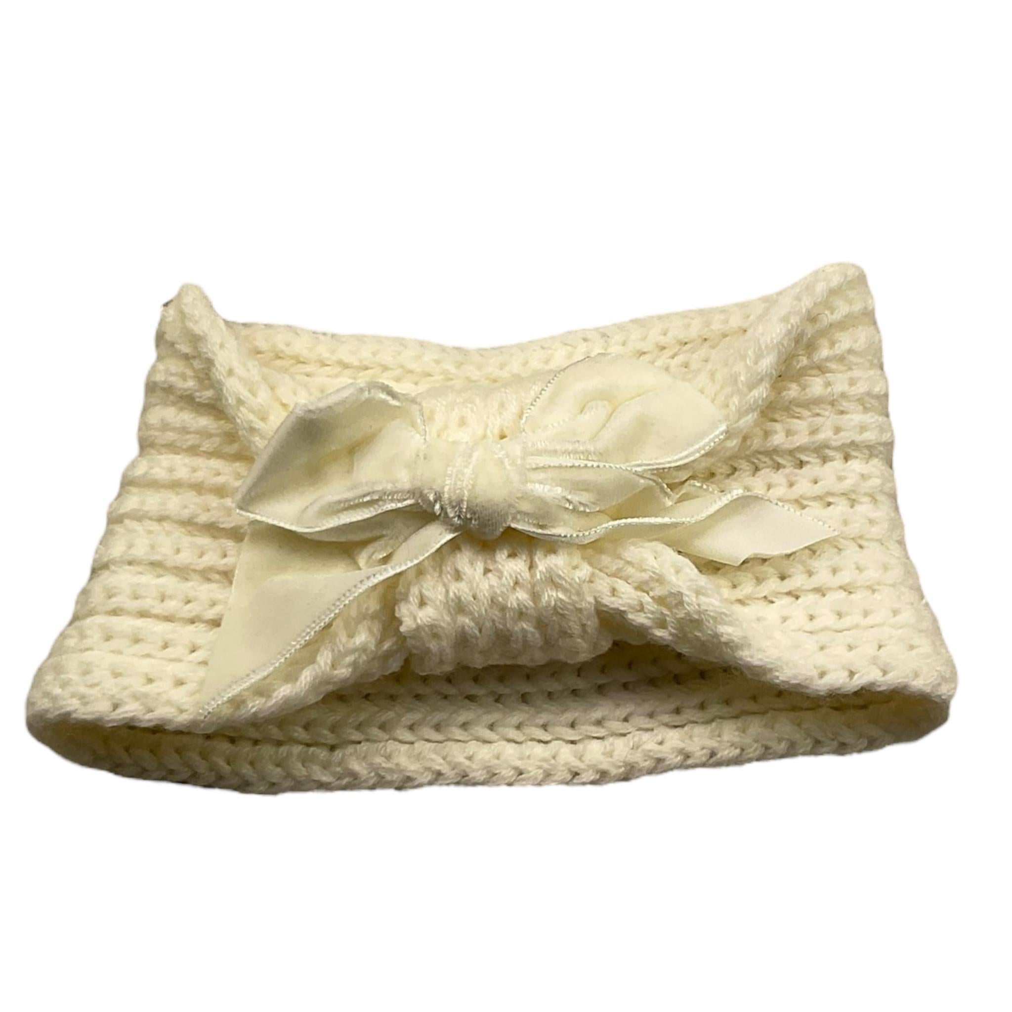 CND fascia capelli tinta unita con pon pon Panna per Bambina 738979 PANNA CND 