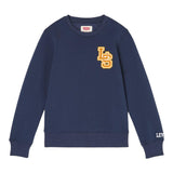 LEVIS felpa chiusa girocollo tinta unita con stampa in contrasto Blu per Bambino 8EL507 BLU LEVIS 