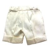 La Stupenderia Solid Color Bermuda Shorts With Elastic Waist Beige For Newborn