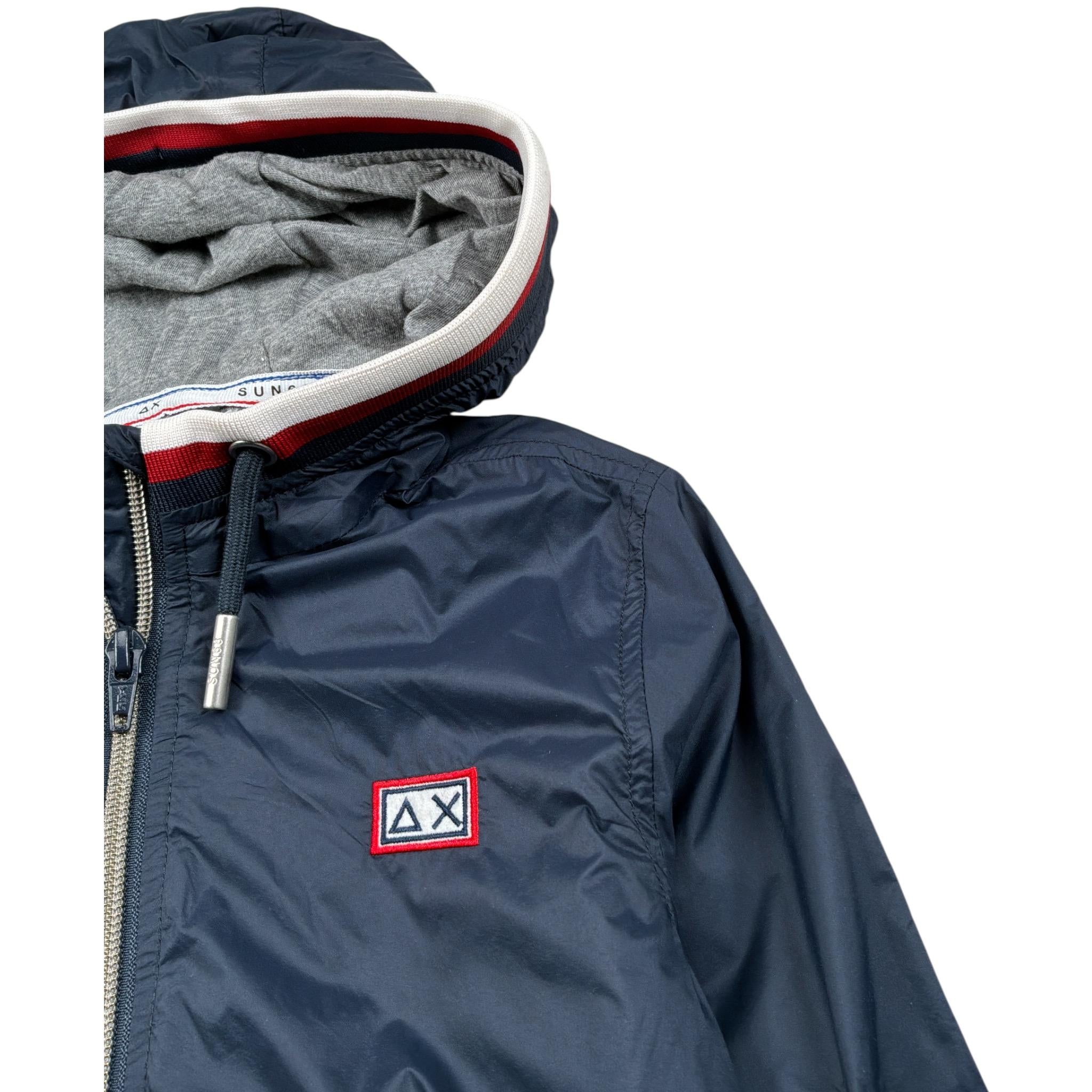 Sun68 Giubbino tinta unita con Cappuccio Blu per Neonato R303022 BLU SUN68 