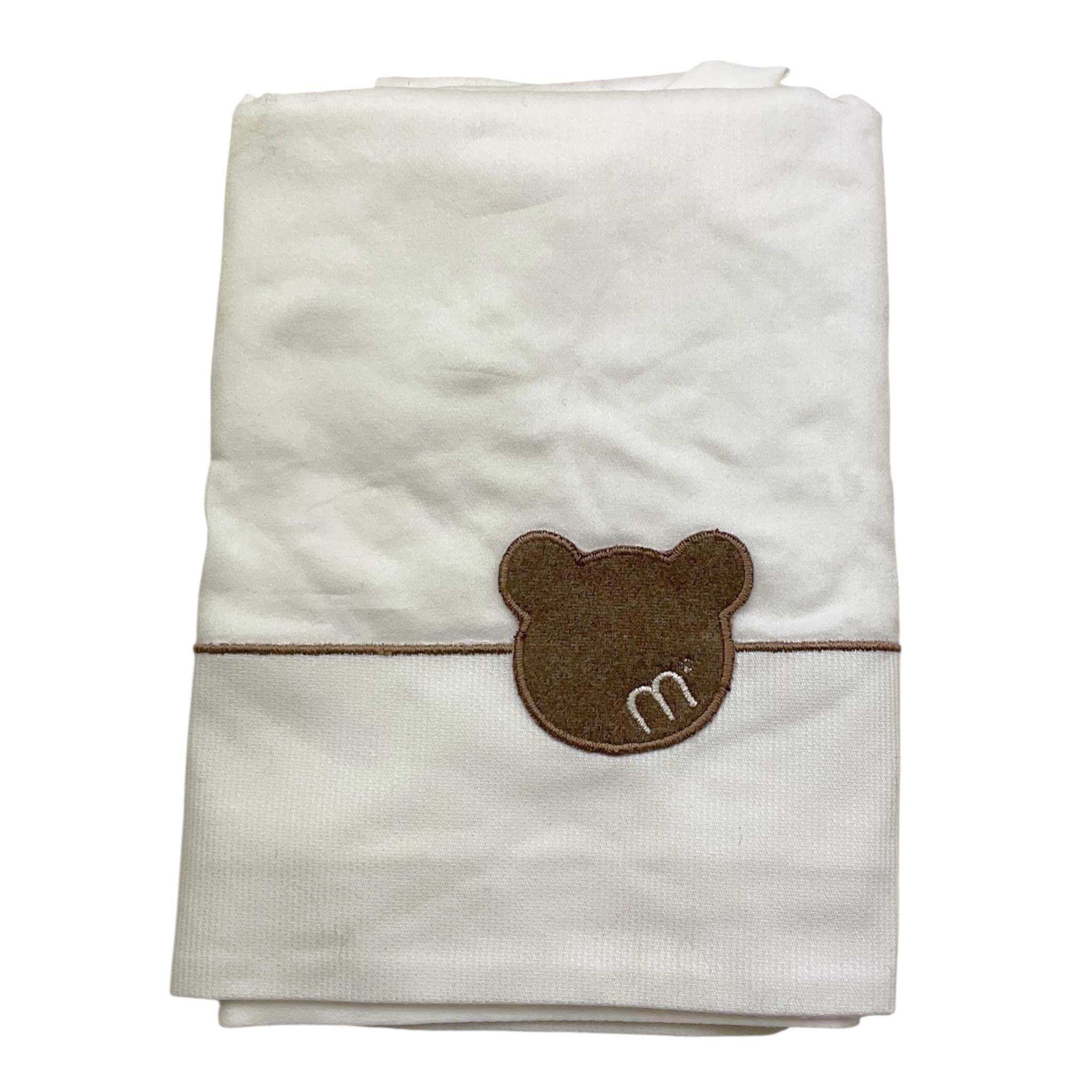 MARLU' coperta tinta unita con stampa Bianco per Neonata IF50LE BIANCO MARLU' 