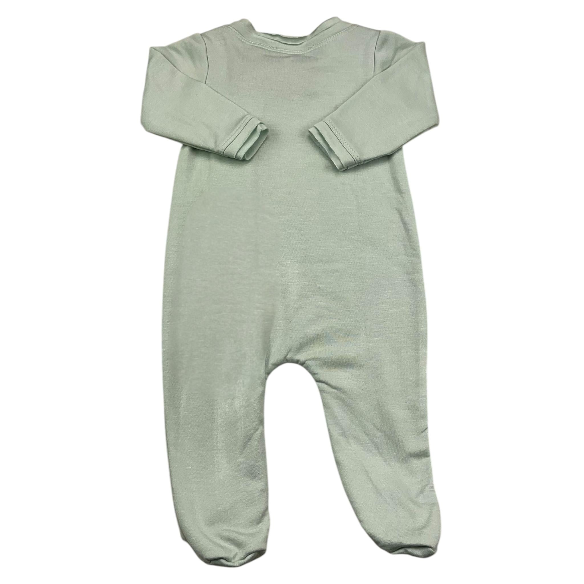 BAMBOOM+BABIES tutina manica lunga tinta unita con bottoni Verde acqua per Neonato 570A VERDE ACQUA BAMBOOM+BABIES 