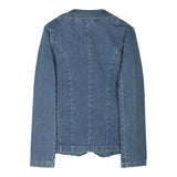 Liu Jo Blue Double Breasted Solid Color Denim Jacket For Girls