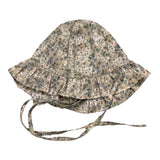 Caffe' D'Orzo Plain Color Hat Floral Pattern Beige For Baby Girl