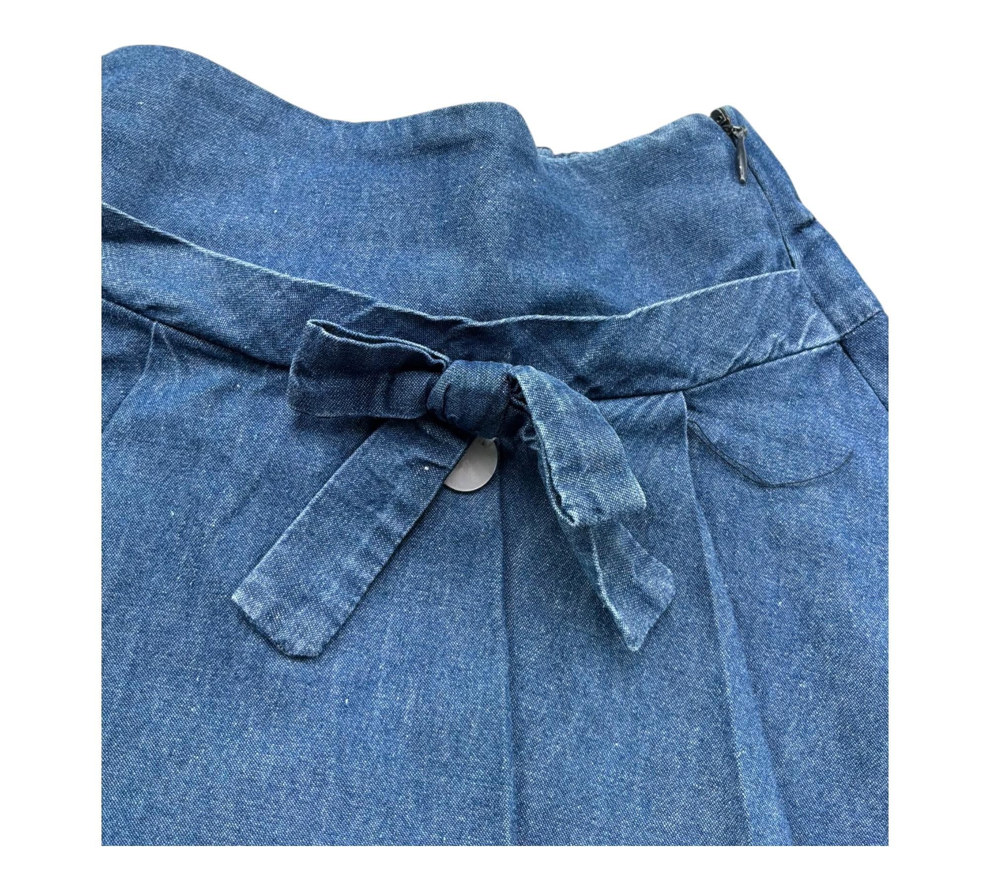 Le Bebe Gonna In Denim Tinta Unita per Neonata LBG6425 BLU LE BEBE 