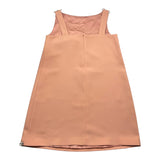 Elisabetta Franchi Solid Color Sleeveless Dress With Pink Appliques For Girls