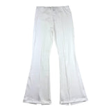 Pinko Plain Flared Trousers With Elastic Waist Cream For Girls