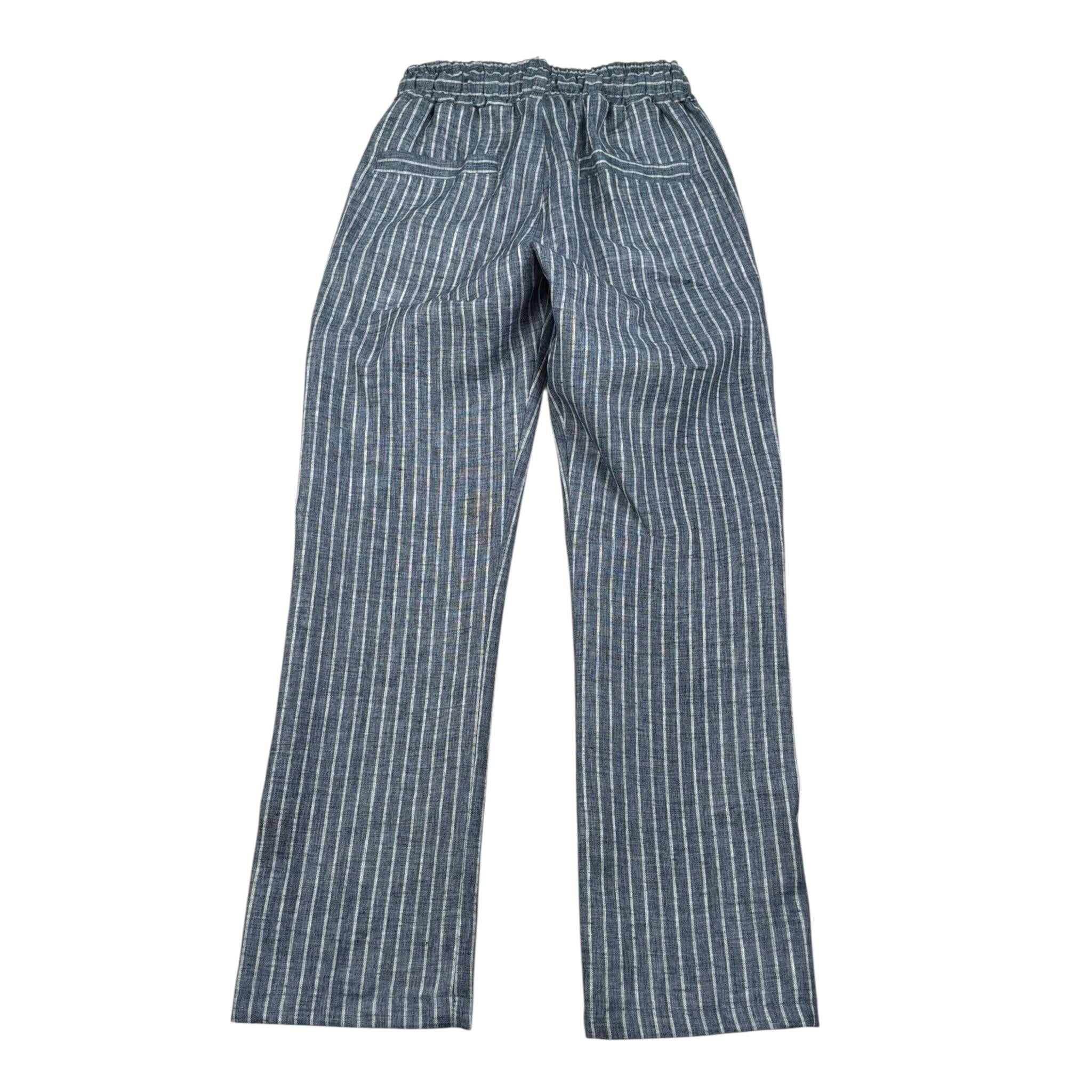 Over-D Pantalone Tinta Unita con Fantasia A Righe per Bambino OK1255SPN BLU OVER-D 
