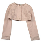 Bella Brilli Giubbino Modello Crop Tinta Unita In Ecopelle per Bambina FURUUR ROSA BELLA BRILLI 