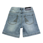 Iceberg Bermuda In Denim Tinta Unita con Girovita Regolabile per Bambino BMICE5100BX AZZURRO ICEBERG 