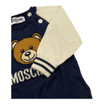 MOSCHINO tutina manica lunga tinta unita con maniche in contrasto Blu per Neonato MUT03Y BLU MOSCHINO 