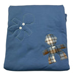 LE BEBE' coperta tinta unita con ricami Blu per Neonato LBB4245 BLU LE BEBE' 