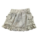 Bamboom+Babies Solid Color Perforated Skirt With Sand Embroidery For Newborn
