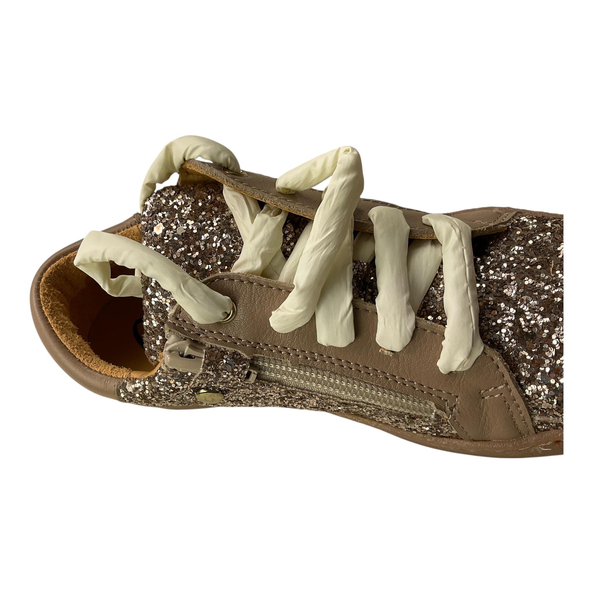 ELI  sneakers tinta unita  con glitter Beige per Bambina 35018AH BEIGE ELI 