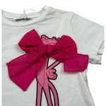 M+E' T-Shirt Girocollo Tinta Unita con Stampa per Neonata UE1389 BIANCO M+E' 