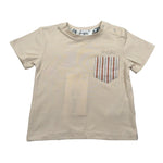 Siviglia T-Shirt Girocollo Tinta Unita con Taschino per Bambino SVNTS17285 BEIGE SIVIGLIA 