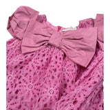Miss Grant Abito tinta unita Traforato Rosa per Bambina MG1268J ROSA MISS GRANT 