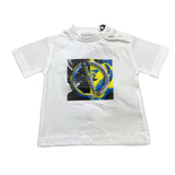 Cesare Paciotti T-Shirt Girocollo Tinta Unita con Stampa per Neonato TSP5107B BIANCO CESARE PACIOTTI 