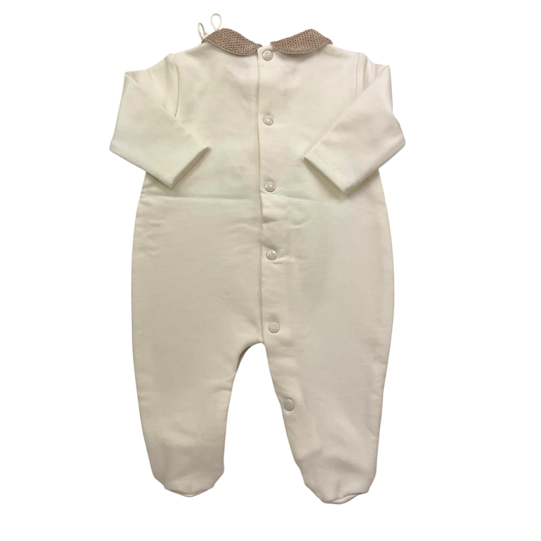 NINNAOH tutina tinta unita con stampa Bianco per Neonato I23215T BIANCO NINNAOH 